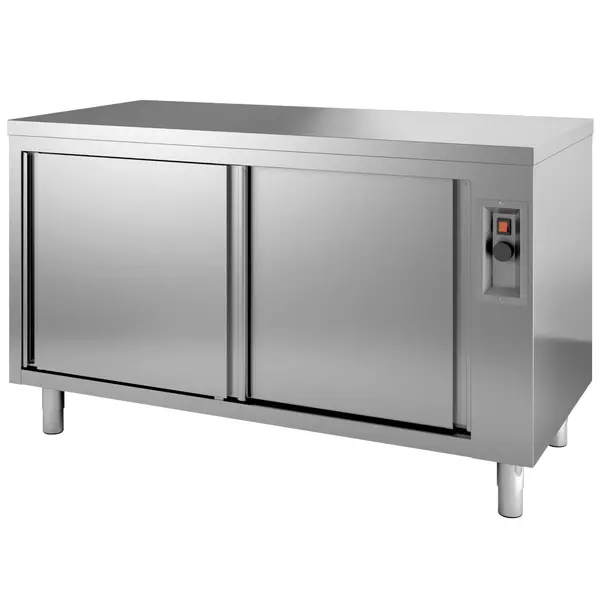 Warmhoudkast | PRIME | RVS | 30°C/90°C | Geventileerd | Schuifdeuren | 230V | Diepte 600 | Hoogte 850 | Breedte 1200-2000