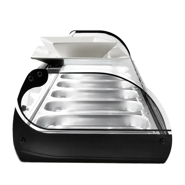 Tapasvitrine | CLASSIC | Zwart | 4x 1/3 GN | +2°C/+6°C | Statisch | 1 Niveau | 1085x395x245(h)mm