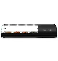 SAYL Tapasvitrine | CLASSIC | Zwart | +2°C/+6°C | Statisch | 1 Niveau | 1085x395x245(h)mm 
