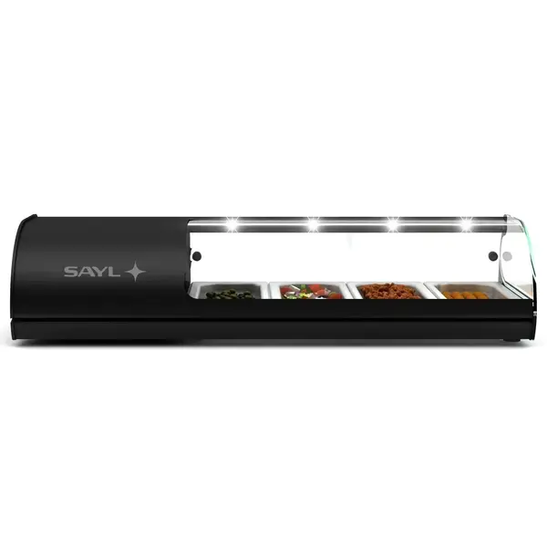 Tapasvitrine | CLASSIC | Zwart | +2°C/+6°C | Statisch | 1 Niveau | 1085x395x245(h)mm