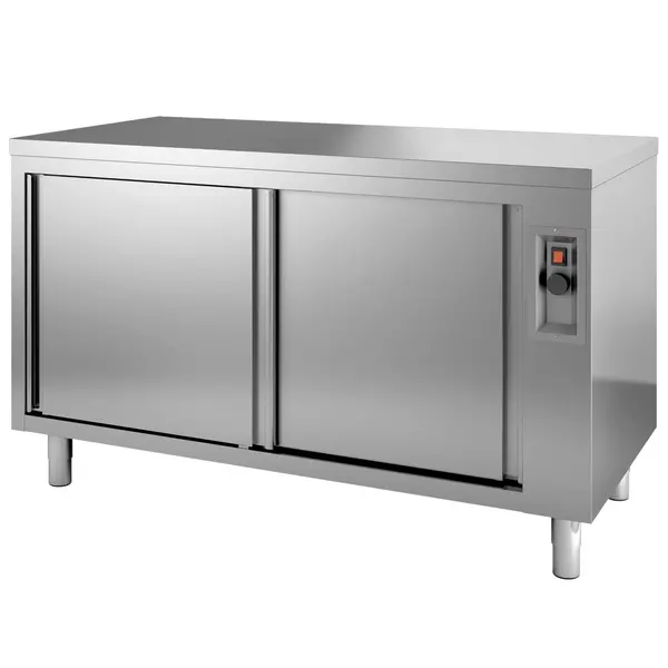 Warmhoudkast | PRIME | RVS | 30°C/90°C | Geventileerd | Schuifdeuren | 230V | Diepte 700 | Hoogte 850 | Breedte 1200-2000