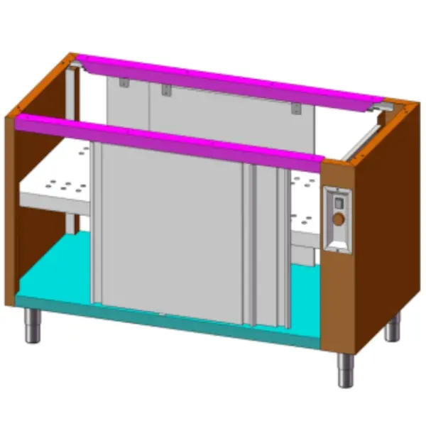 Warmhoudkast | PRIME | RVS | 30°C/90°C | Geventileerd | Doorgeef-Schuifdeuren | 230V | Diepte 700 | Hoogte 850 | Breedte 1200-2000