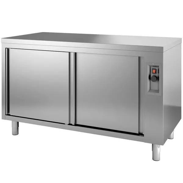 Warmhoudkast | PRIME | RVS | 30°C/90°C | Geventileerd | Doorgeef-Schuifdeuren | 230V | Diepte 700 | Hoogte 850 | Breedte 1200-2000