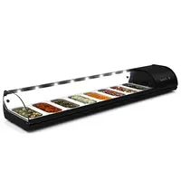 SAYL Tapasvitrine | CLASSIC | Zwart | +2°C/+6°C | Statisch | 1 Niveau | 1438x395x245(h)mm 