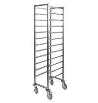 CombiSteel Regaalwagen | RVS | 16 Etages (EN600x400) | Wielen (Geremd) | 460x650x1800(h)mm 