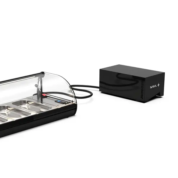Tapasvitrine | CLASSIC | Zwart | 4x 1/3 GN | +2°C/+6°C | Statisch | 1 Niveau | Losse Koelunit (Inbouw) | 840x395x245(h)mm