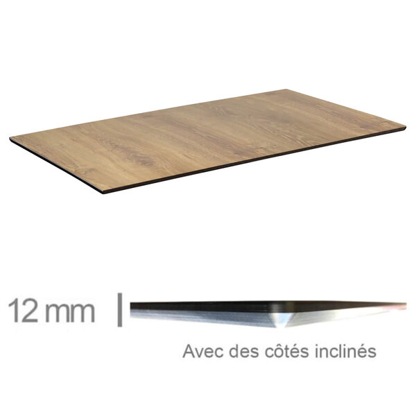 Tafelblad | COMPACT | Houtlook | In-/Outdoor | 690x1200x12(h)mm