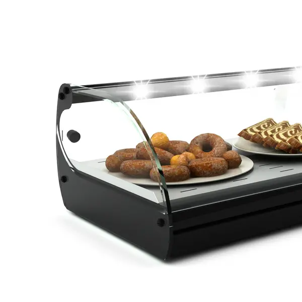 Verwarmde Tapasvitrine | CLASSIC | Zwart | 60°C/70°C | Statisch | 1 Niveau | 1.02kW (230V) | 1190x395x245(h)mm