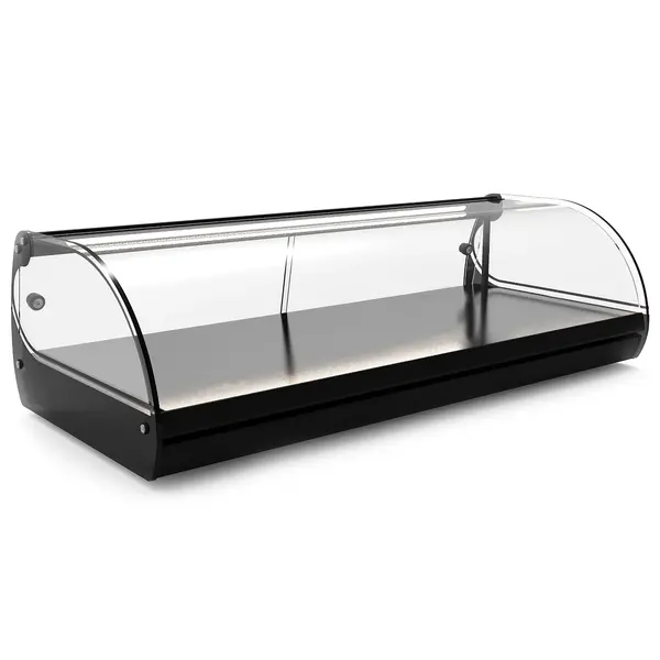 Neutrale Vitrine | CLASSIC | Zwart | 1 Niveau | 840x395x245(h)mm