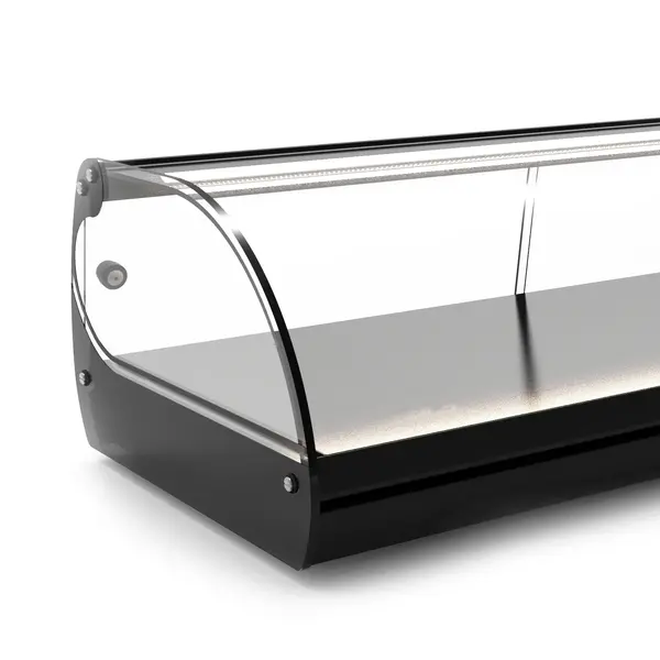 Neutrale Vitrine | CLASSIC | Zwart | 1 Niveau | 840x395x245(h)mm