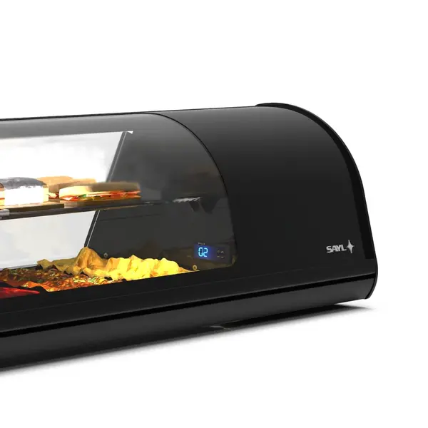 Tapasvitrine | CLASSIC | Zwart | +2°C/+6°C | Statisch | 2 Niveaus | 1085x395x360(h)mm