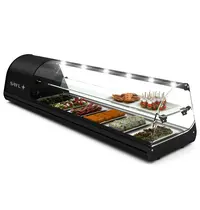 SAYL Tapasvitrine | CLASSIC | Zwart | +2°C/+6°C | Statisch | 2 Niveaus | 1438x395x360(h)mm 