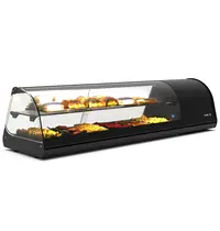 SAYL Tapasvitrine | CLASSIC | Zwart | 8x 1/3 GN | +2°C/+6°C | Statisch | 2 Niveaus | 1788x395x360(h)mm 