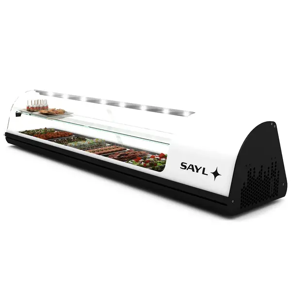 Tapasvitrine | CLASSIC | Div. Kleuren | 8x 1/3 GN | +2°C/+6°C | Statisch | 2 Niveaus | 1788x395x360(h)mm