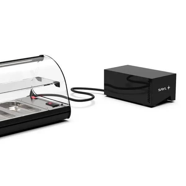 Tapasvitrine | CLASSIC | Zwart | 4x 1/3 GN | +2°C/+6°C | Statisch | 2 Niveaus | Losse Koelunit (Inbouw) | 840x395x360(h)mm