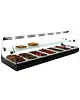 SAYL Verwarmde Tapasvitrine | CLASSIC | Zwart | 6x 1/3 GN | ≤80°C | Bain-Marie | 2 Niveaus | 1.02kW (230V) | 1190x395x360(h)mm 
