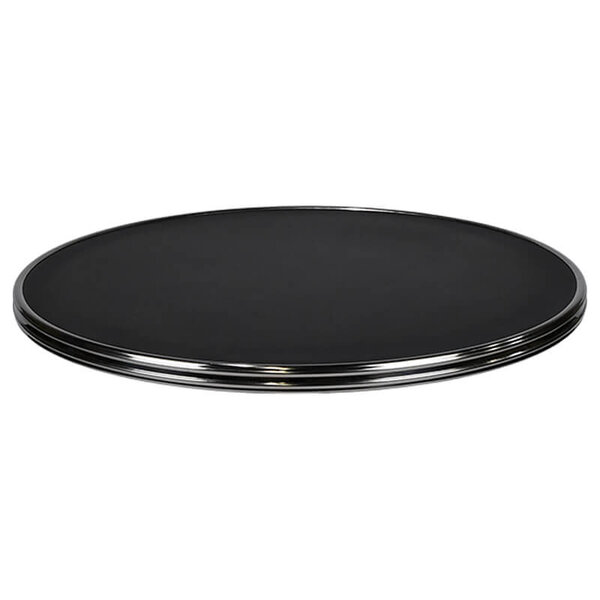 Tafelblad | SILVER | Zwart | In-/Outdoor | Ø700x30(h)mm
