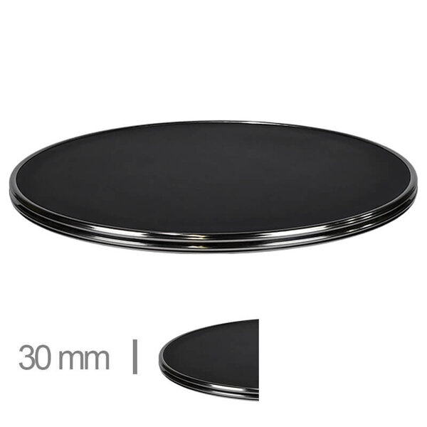 Tafelblad | SILVER | Zwart | In-/Outdoor | Ø700x30(h)mm
