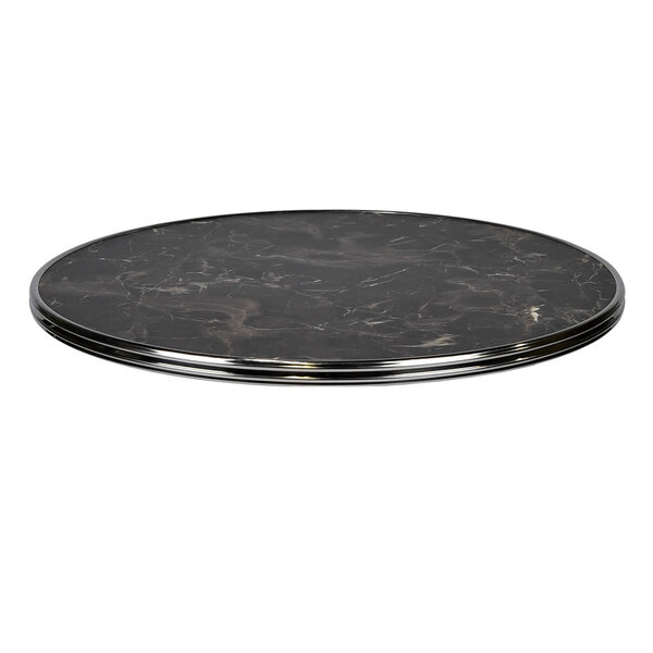 Tafelblad | SILVER | Marmerlook (Bruin) | In-/Outdoor | Ø700x30(h)mm