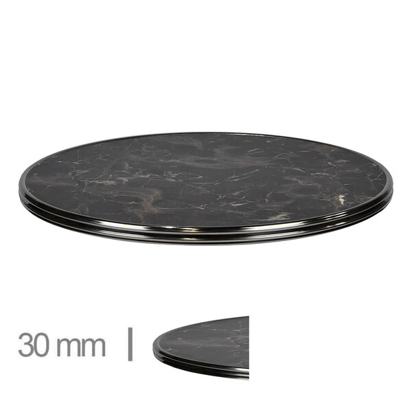 Tafelblad | SILVER | Marmerlook (Bruin) | In-/Outdoor | Ø700x30(h)mm