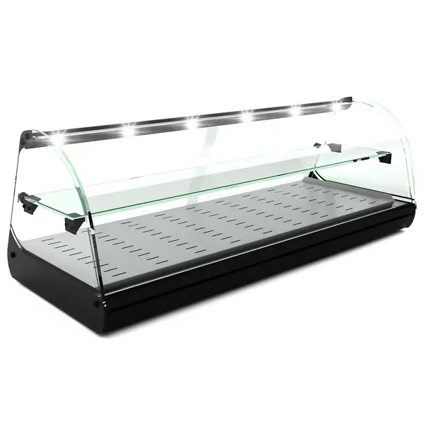 Verwarmde Tapasvitrine | CLASSIC | Zwart | 60°C/70°C | Statisch | 2 Niveaus | 1.02kW (230V) | 1190x395x360(h)mm