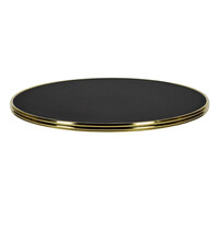 Werzalit Tafelblad | GOLD | Zwart | In-/Outdoor | Ø700x30(h)mm 