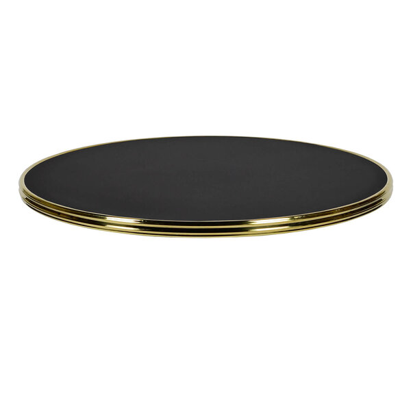 Tafelblad | GOLD | Zwart | In-/Outdoor | Ø700x30(h)mm