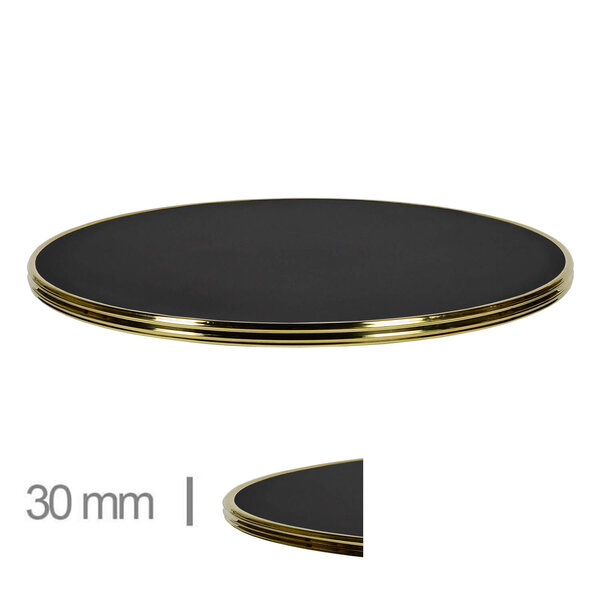 Tafelblad | GOLD | Zwart | In-/Outdoor | Ø700x30(h)mm