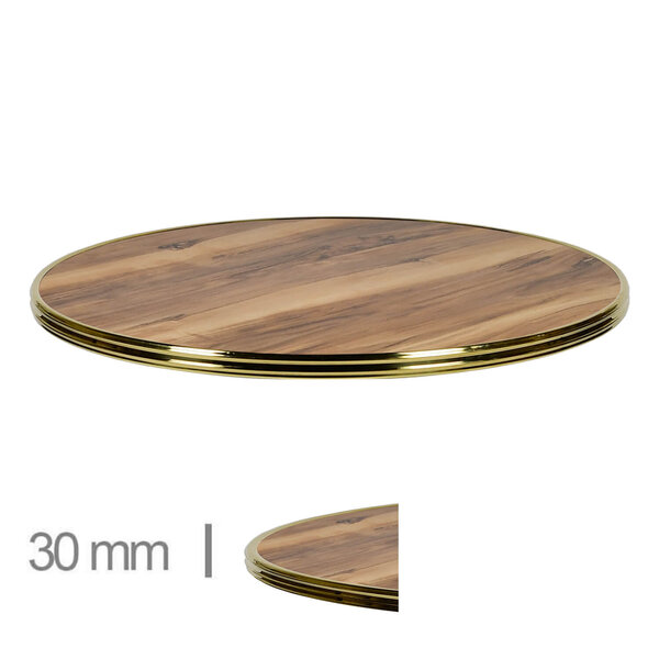 Tafelblad | INDIAN SHESMAN | Houtlook | In-/Outdoor | Ø700x30(h)mm