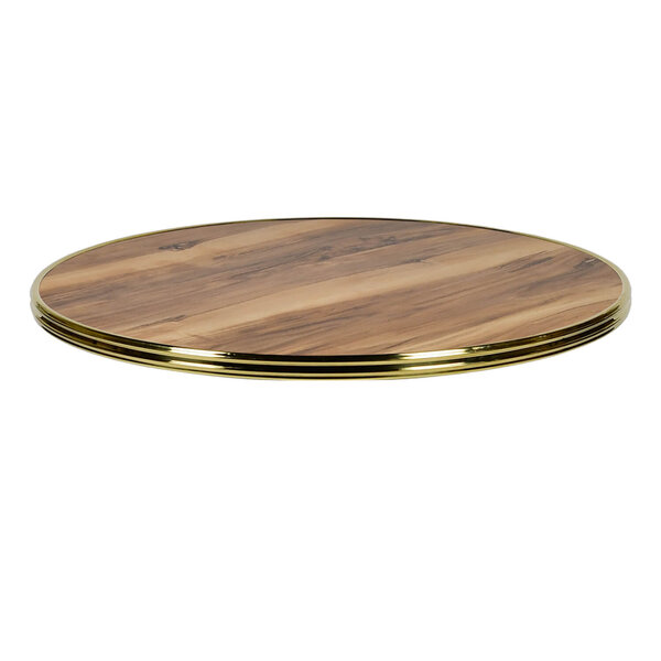 Tafelblad | INDIAN SHESMAN | Houtlook | In-/Outdoor | Ø700x30(h)mm