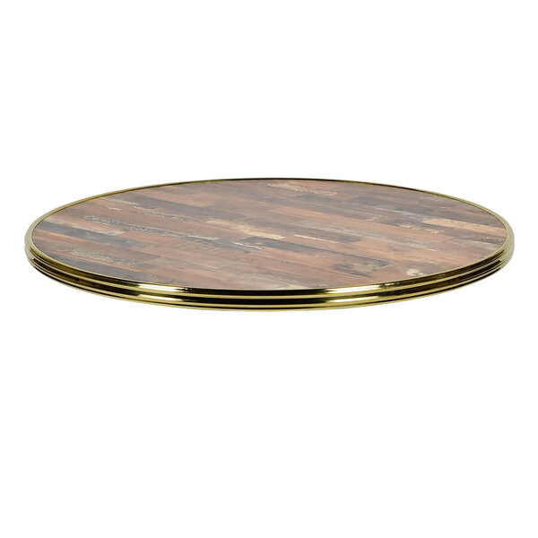 Tafelblad | MARACAIBO | Houtlook | In-/Outdoor | Ø600x30(h)mm