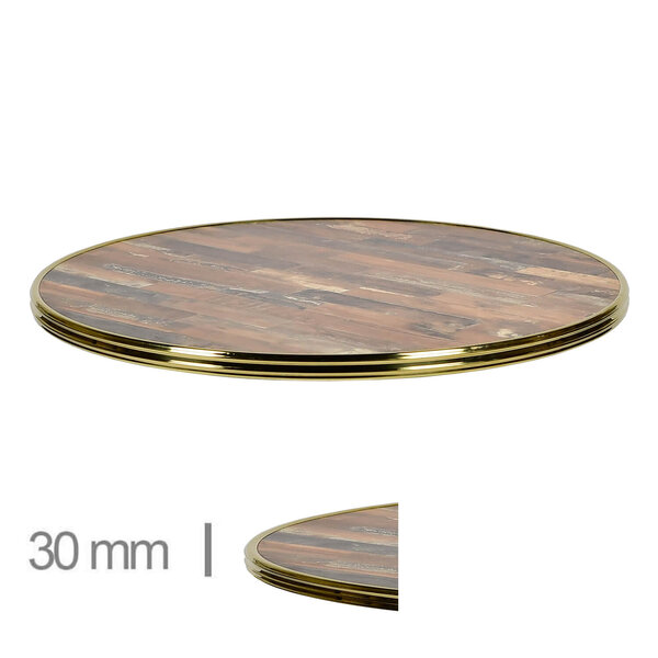Tafelblad | MARACAIBO | Houtlook | In-/Outdoor | Ø600x30(h)mm