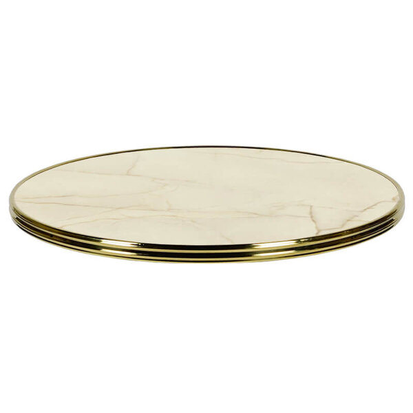 Tafelblad | GOLDEN MARBLE | Marmerlook (Goud) | In-/Outdoor | Ø600x30(h)mm