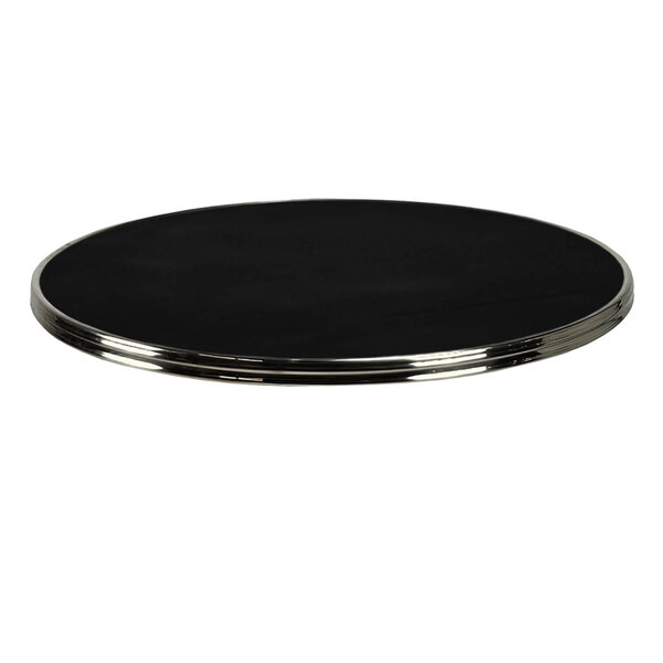 Tafelblad | SILVER | Zwart | In-/Outdoor | Ø700x30(h)mm