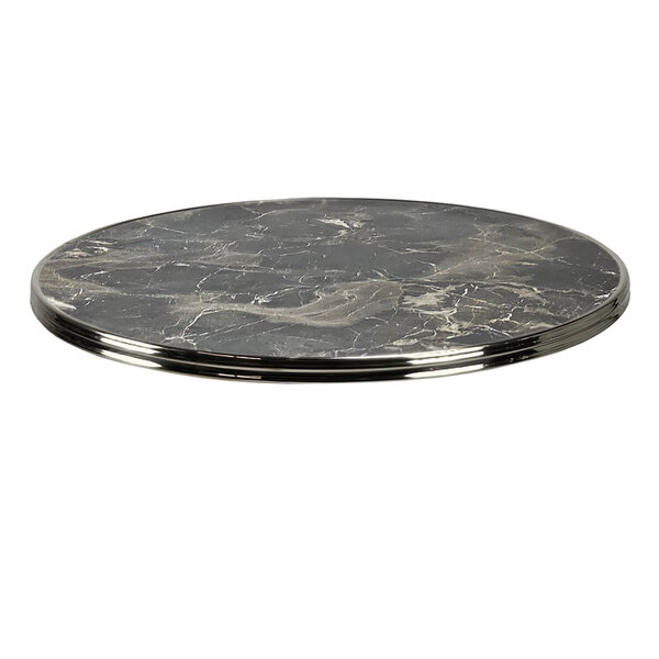 Tafelblad | SILVER | Marmerlook (Bruin) | In-/Outdoor | Ø700x30(h)mm