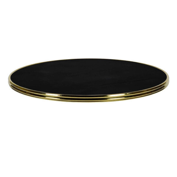 Tafelblad | GOLD | Zwart | In-/Outdoor | Ø600x30(h)mm