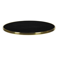 Werzalit Tafelblad | GOLD | Zwart | In-/Outdoor | Ø700x30(h)mm 