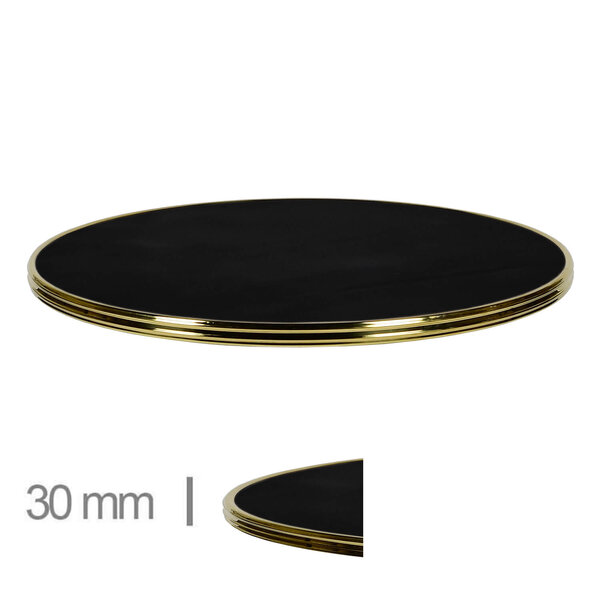 Tafelblad | GOLD | Zwart | In-/Outdoor | Ø700x30(h)mm
