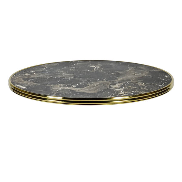 Tafelblad | GOLD | Marmerlook (Bruin) | In-/Outdoor | Ø600x30(h)mm