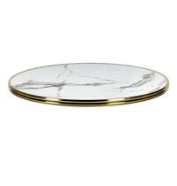Werzalit Tafelblad | BIANCA | Marmerlook (Wit) | In-/Outdoor | Ø700x30(h)mm 