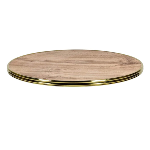 Tafelblad | PONY | Houtlook | In-/Outdoor | Ø600x30(h)mm