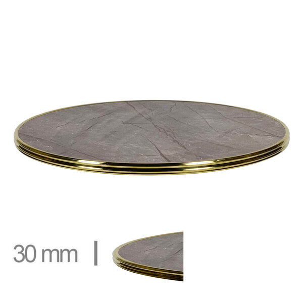 Tafelblad | DIA | Marmerlook (Bruin) | In-/Outdoor | Ø700x30(h)mm