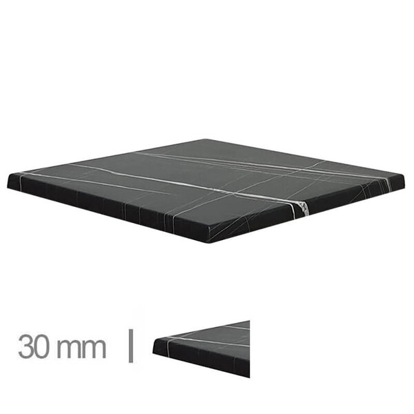 Tafelblad | PALAZZO | Marmerlook (Zwart) | In-/Outdoor | 600x600x30(h)mm
