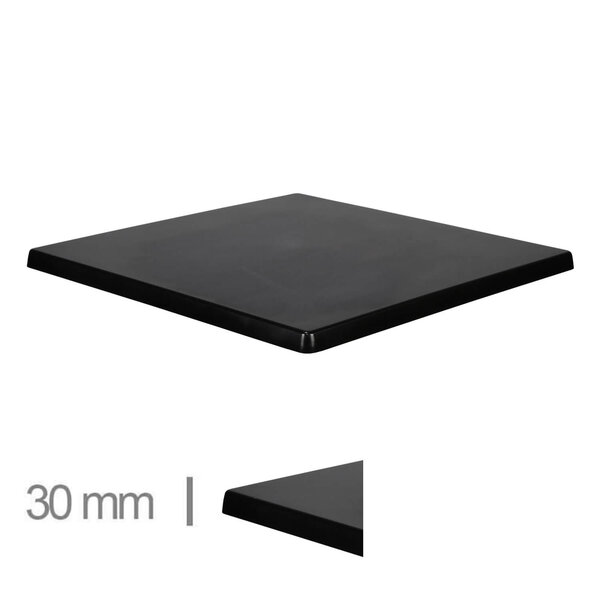 Tafelblad | Zwart | In-/Outdoor | 700x700x30(h)mm