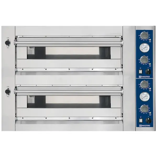 Pizzaoven | PRO LINE | Elektrisch | 6+6x Ø35cm | 50°C/450°C | 19.2kW (400V) | 1100x1360x720(h)mm