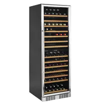Tefcold Wijnkoelkast | SERIE TFW | 416L (163x 75cl) | RVS/Zwart | 2 Zones | +5°C/+18°C | Statisch + Ventilator | 595x680x1760(h)mm 