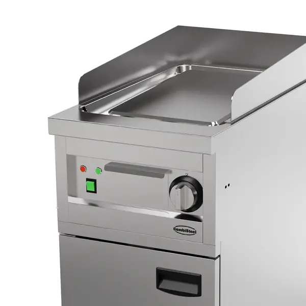 Bak-/Grillplaat | ENTRY 700 | Elektrisch | Glad Oppervlak 282x447 (Verchroomd) | 180°C/250°C | 2.7kW (400V) | Gesloten Onderkast | 400x700x880/980(h)mm