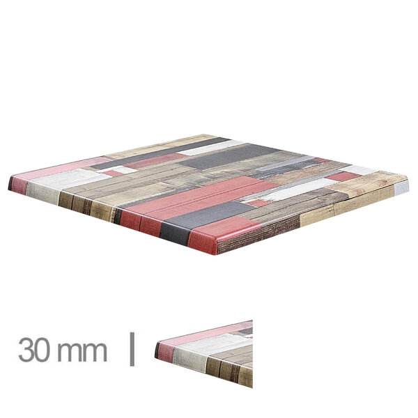 Tafelblad | KBANA ROUGE | Rood | In-/Outdoor | 600x600x30(h)mm