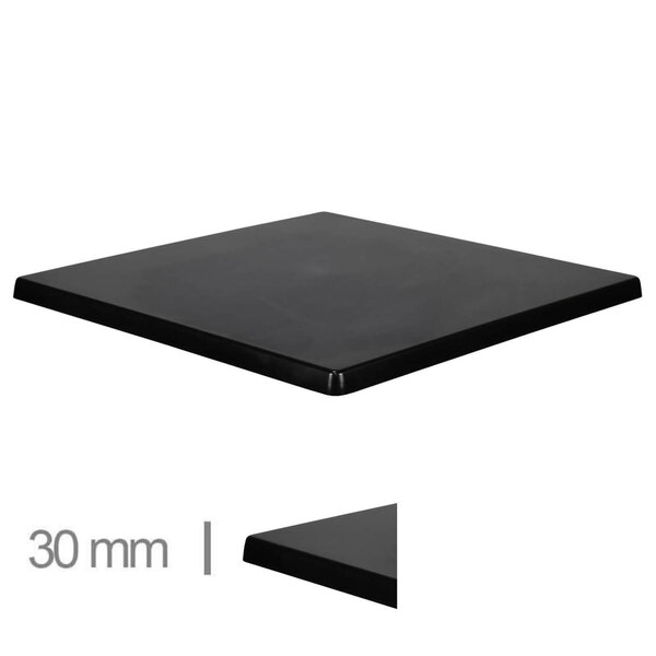 Tafelblad | Zwart | In-/Outdoor | 700x700x30(h)mm