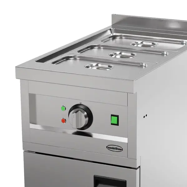 Bain-Marie | ENTRY 700 | Elektrisch | 1/1 GN | 0°C/85°C | 2kW (230V) | Aftapkraan | Gesloten Onderkast | 400x700x880/920(h)mm